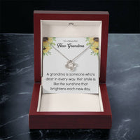 Grandma 2022 Promoted To Grandma Mothers Day Idea For New Grandma Gift Grandma To Be Gift For Grandma Reveal Pregnancy Baby Announcement Love Knot Necklace