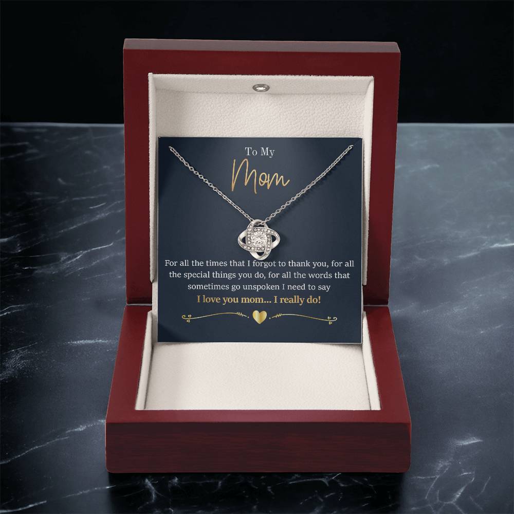 Mom - For All The Times 1 Love Knot Necklace
