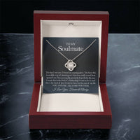 To My Soulmate Necklace Gift For Girlfriend From Boyfriend Girlfriend Birthday Anniversary Gift Love Knot Necklace