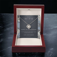 1 Year Anniversary Gift For Wife  1 Year Anniversary Gifts  1 Year Wedding Anniversary Gift Ideas  1St Wedding Anniversary Gift F(7) Love Knot Necklace