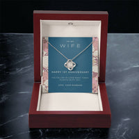 1 Year Anniversary Gift For Wife  1 Year Anniversary Gifts  1 Year Wedding Anniversary Gift Ideas  1St Wedding Anniversary Gift F(8) Love Knot Necklace