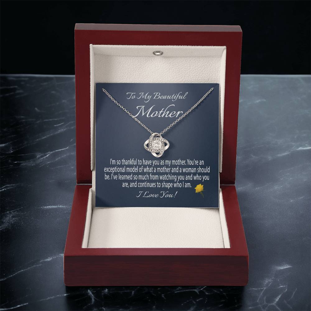 Mothers Day Gift From Daughter Mother's Day Necklace To My Beautiful Mom Necklace Mom Gift From Son Mom Necklace 2 Love Knot Necklace