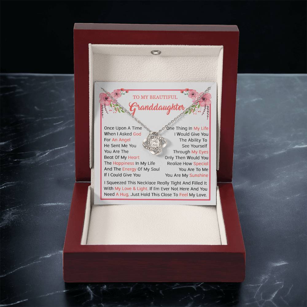 To Granddaughter Love Knot Necklace Love Knot Necklace