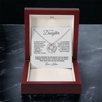 14K White Gold To My Beautiful Daughter - Love Knot Necklace
