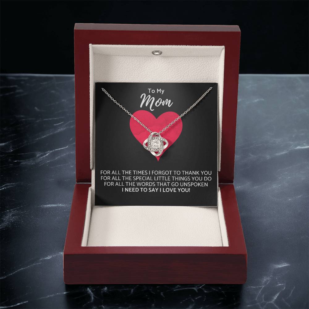 Premium Mother's Day Necklace Customize Gift For Your Loving Mom! ❤️ 1 Love Knot Necklace