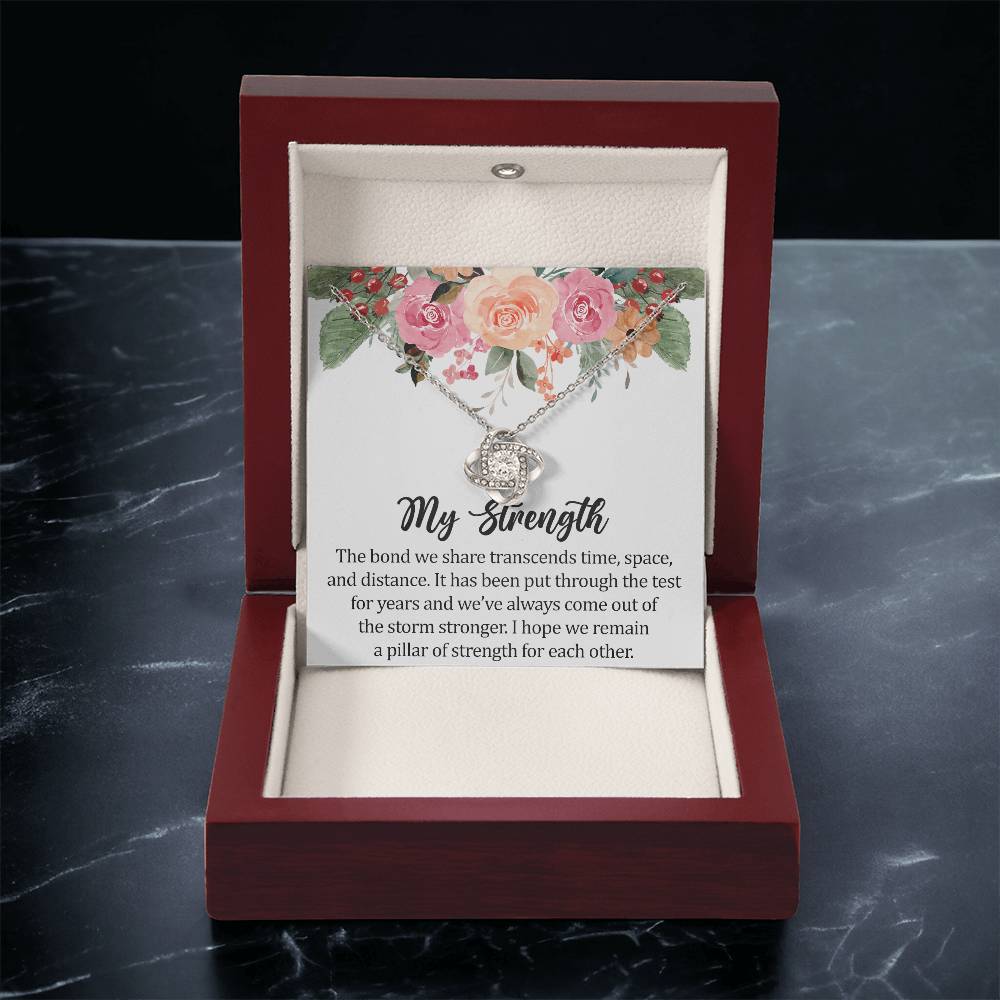 Long Distance Relationship Gift Gift For Girlfriend 1 Year Anniversary Gift For Girlfriend Necklace Jewelry With Message Card  Love Knot Necklace