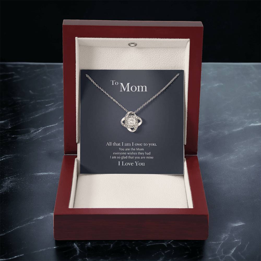 I Owe To You Love Knot Necklace