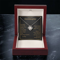 To My Dearest Granddaughter Love Knot Necklace Love Knot Necklace
