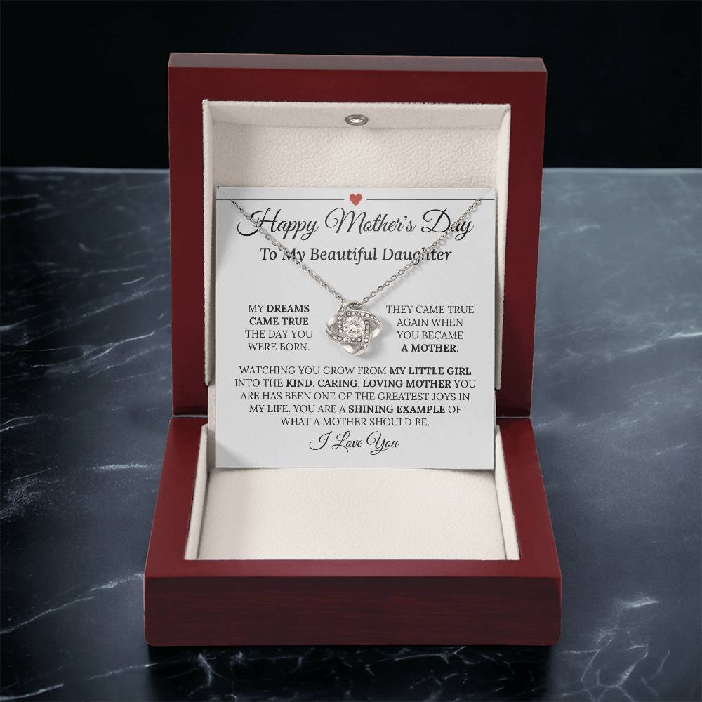 Heartfelt Mother's Day Gift For Daughter 4 Love Knot Necklace