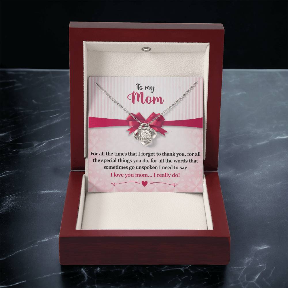 Mom - For All The Times Love Knot Necklace