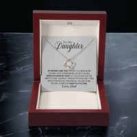 Daughter - You Will Always Be Daddy's Little Girl - Ne Love Knot Necklace
