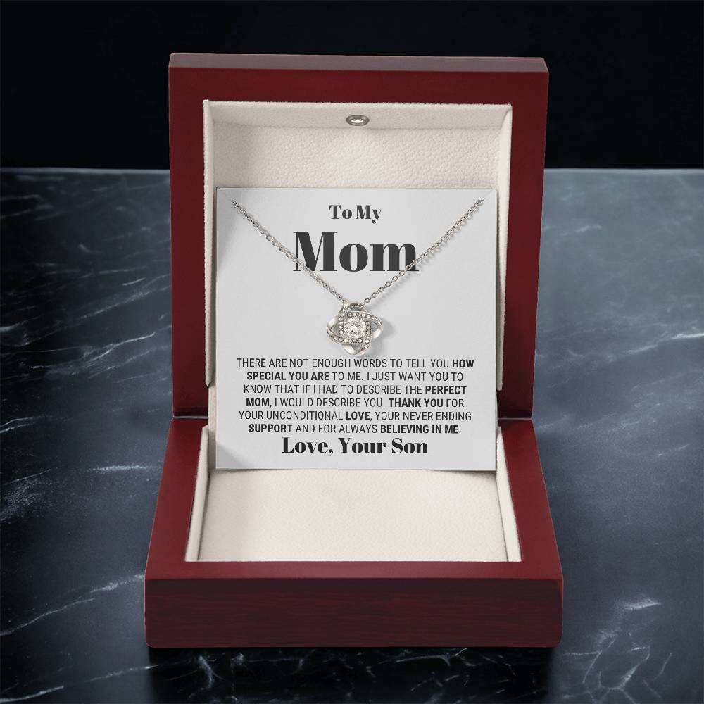 Perfect Mom Mother's Day Necklace Love Knot Necklace