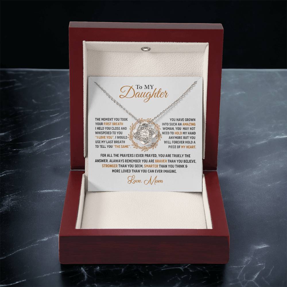 To My Daughter Love Knot Necklace💓 Love Knot Necklace