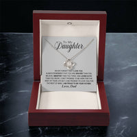 To My Daughter - Proud Of You - Necklace Love Knot Necklace