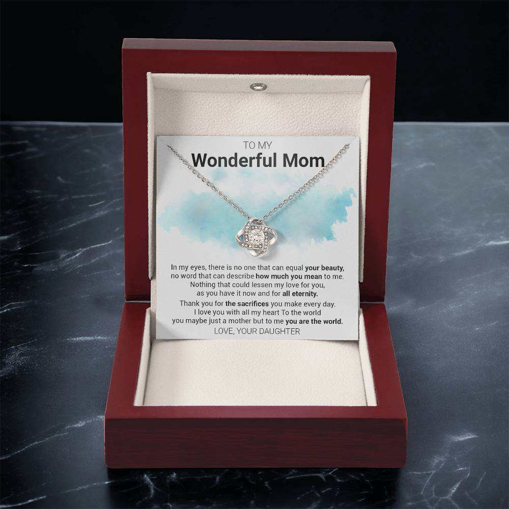 Gift For Mom - Your B Love Knot Necklace