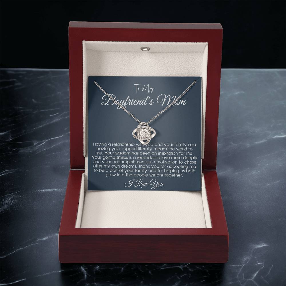 To My Boyfriends Mom Gift Gift For Boyfriend's Mom Boyfriend's Mom Birthday Mom Of Boyfriend Gift Mother's Day Gift For Boyfriend's Mom Love Knot Necklace