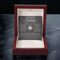 To My Beautiful Soulmate Necklace Gift For Girlfriend Anniversary Birthday Gift Sentimental Gift Love Knot Necklace