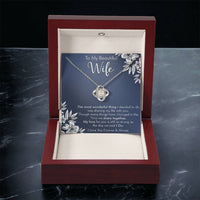 Gift For Wife I Do Navy Flower Love Knot Necklace Love Knot Necklace