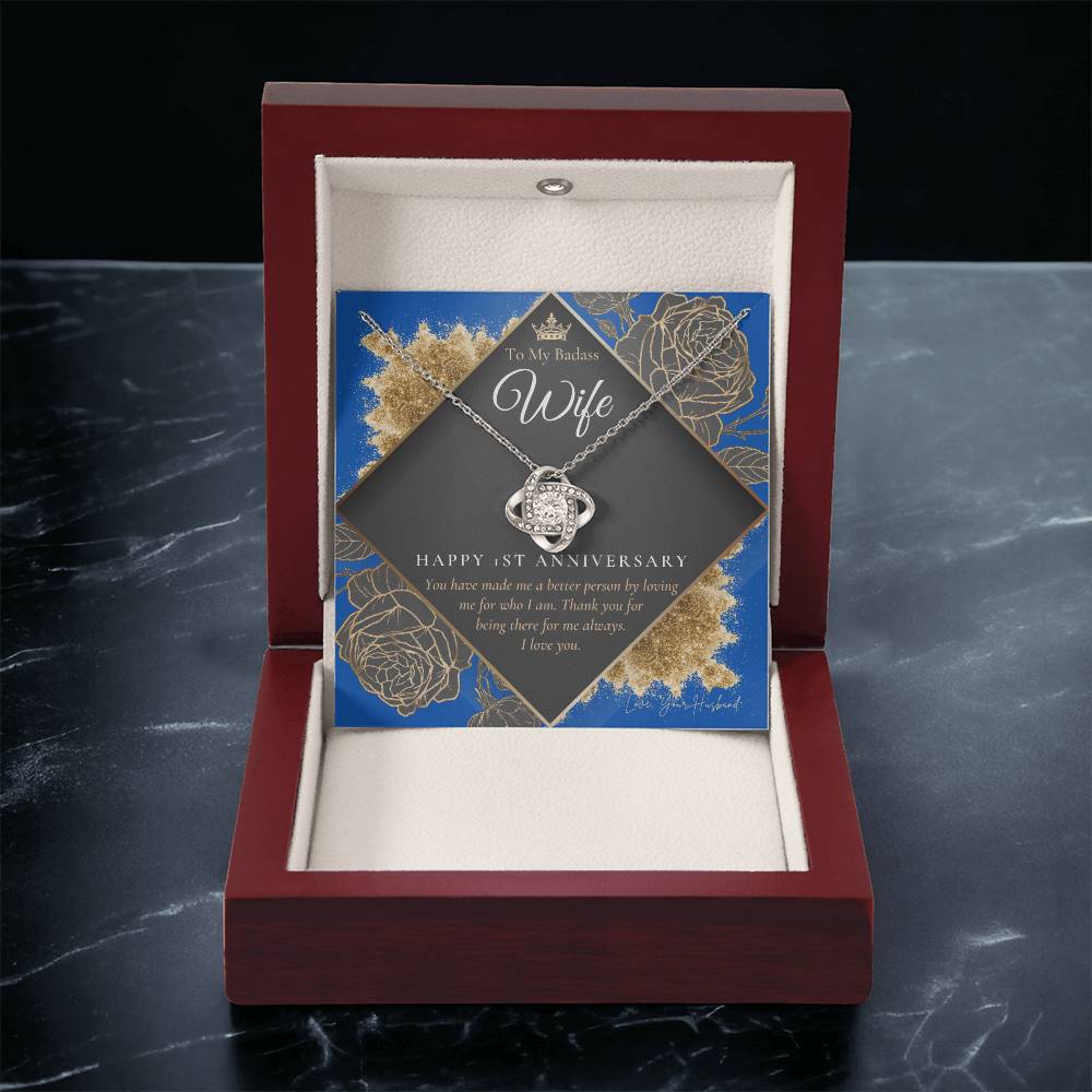 1 Year Anniversary Gift For Wife 1 Year Anniversary Gifts 1 Year Wedding Anniversary Gift Ideas 1St Wedding Anniversary Gift F(5) Love Knot Necklace