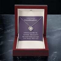 To My Beautiful Granddaughter Love Knot Necklace