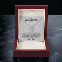 Daughter - Proud To Be Your Father - Necklace Love Knot Necklace