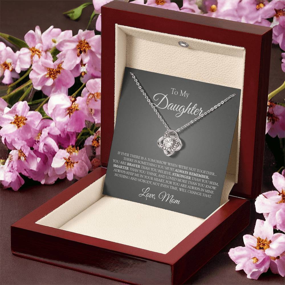To My Daughter Necklace Gift For Daughter From Mom Daughter Mother Ne Love Knot Necklace