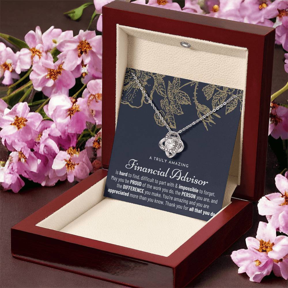 Financial Advisor Gift For Financial Advisor Gift Financial Advisor Appreciation Gift Love Knot Necklace