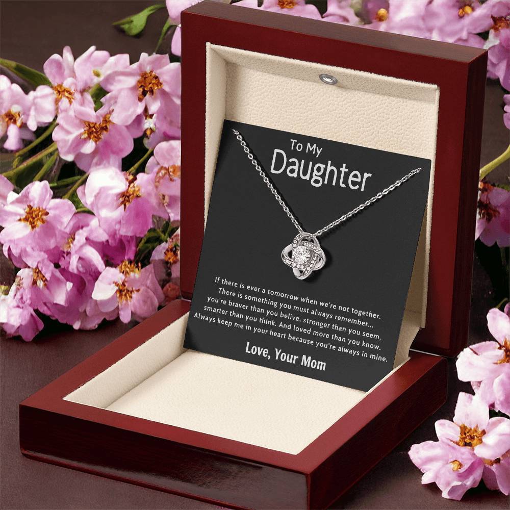 Gift For Daughter From Mom Daughter Mother Necklace Daughter Gift From Mom To My Daughter Daughters Birthday Unique Grown Up Daughter 1 Love Knot Necklace