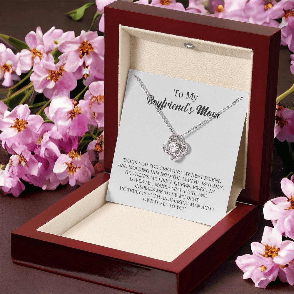 To My Boyfriend's Mom Necklace Gift For Boyfriend's Mom Birthday Present For Boyfriends Mom Mother's Day Unique Gift Love Knot Necklace