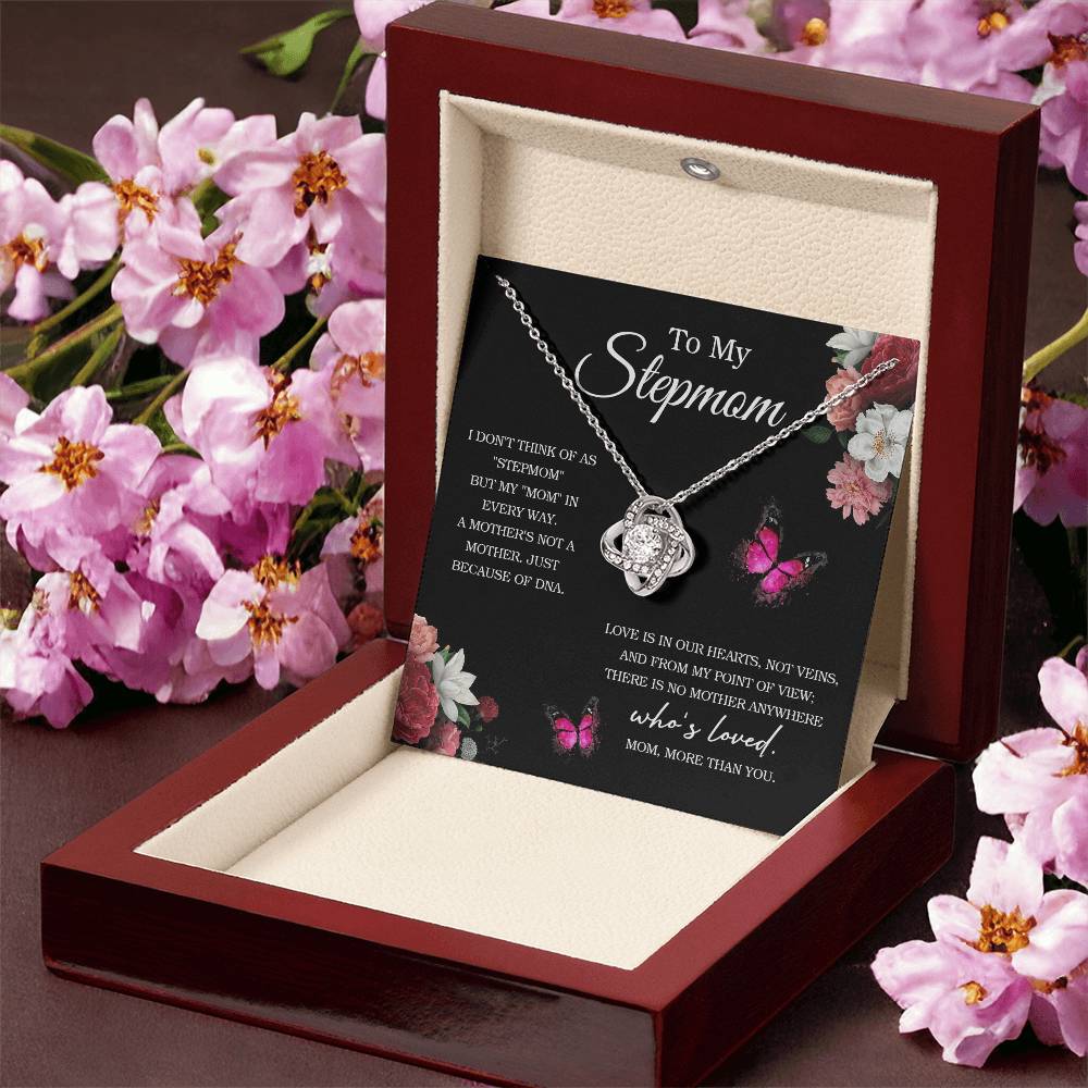 To My Stepmom Necklace Thank You Mom Jewelry Gift Mother's Day Gift Love Knot Necklace