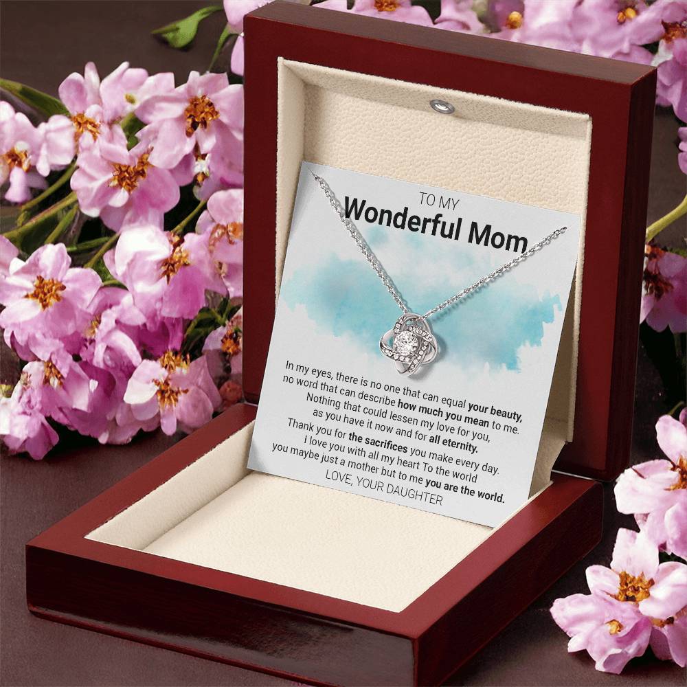 Gift For Mom - Your B Love Knot Necklace