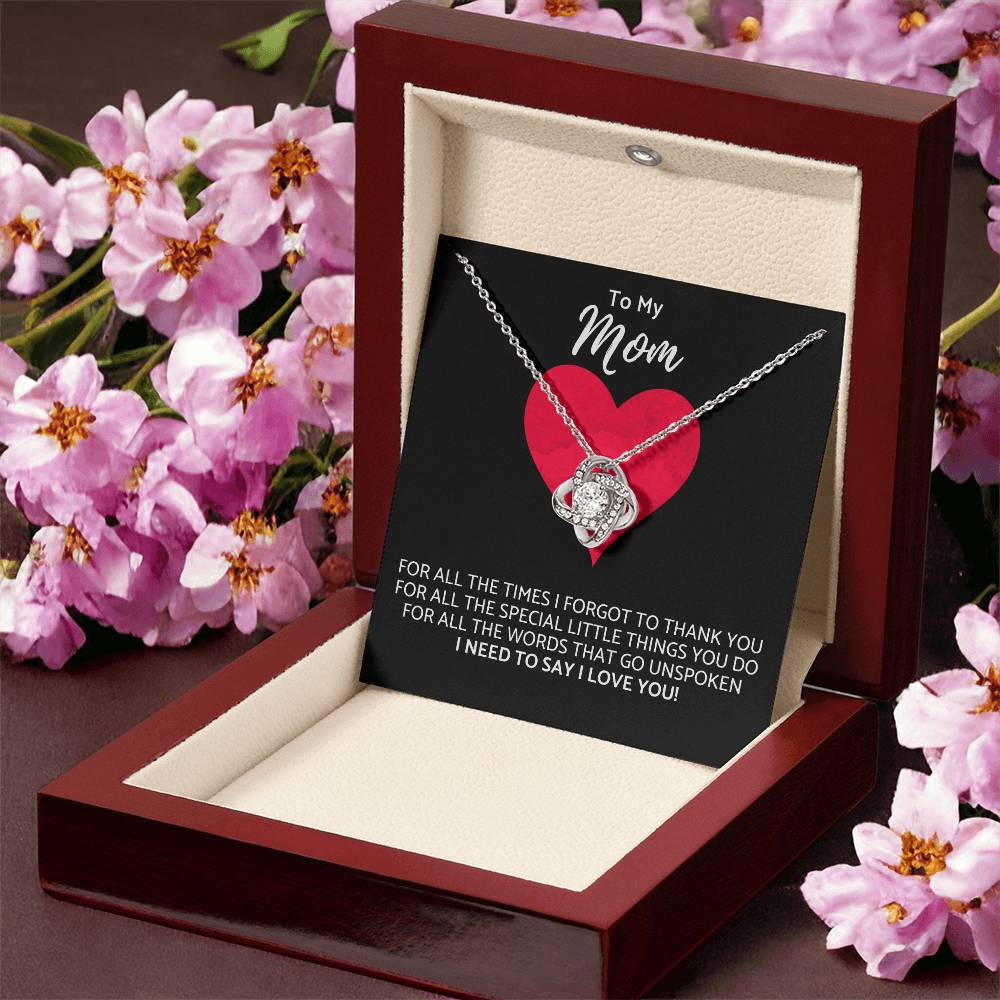 Premium Mother's Day Necklace Customize Gift For Your Loving Mom! ❤️ 1 Love Knot Necklace