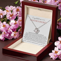 Master's Degree Graduation Gift Necklace Masters Graduation Gift Gift For Her Masters Degree Graduation Love Knot Necklace