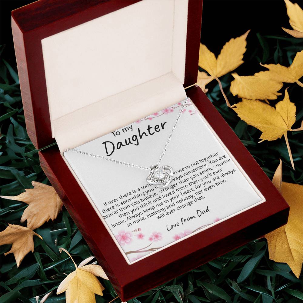 To My Daughter - Love Knot Necklace
