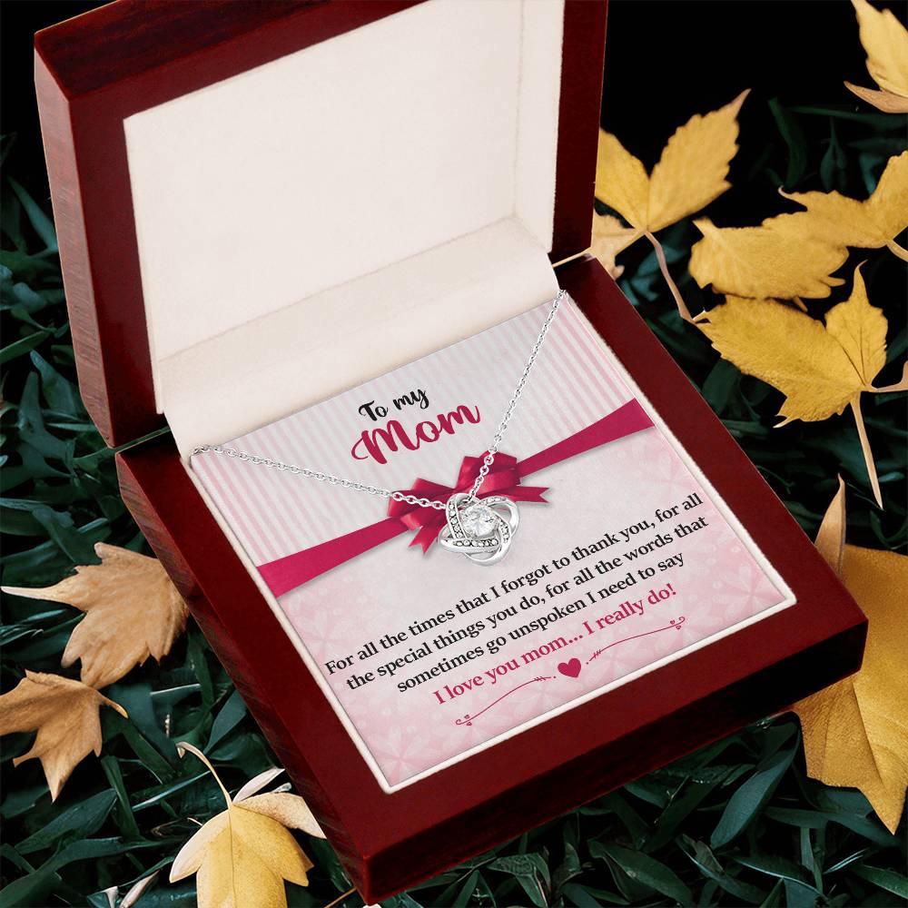 Mom - For All The Times Love Knot Necklace