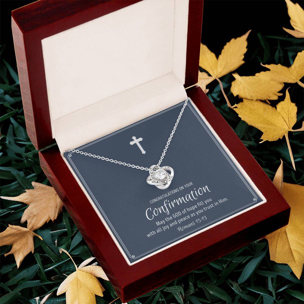 Confirmation Gift For Young Ladies Confirmation Granddaughter Love Knot Necklace Confirmation Gift Ideas For Girls Catholic Confirmation Love Knot Necklace