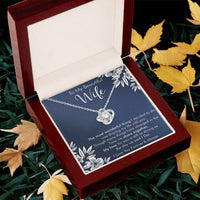 Gift For Wife I Do Navy Flower Love Knot Necklace Love Knot Necklace