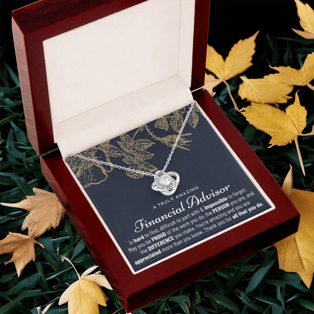 Gift For Financial Advisor Financial Advisor Gift Financial Advisor Appreciation Gift Love Knot Necklace