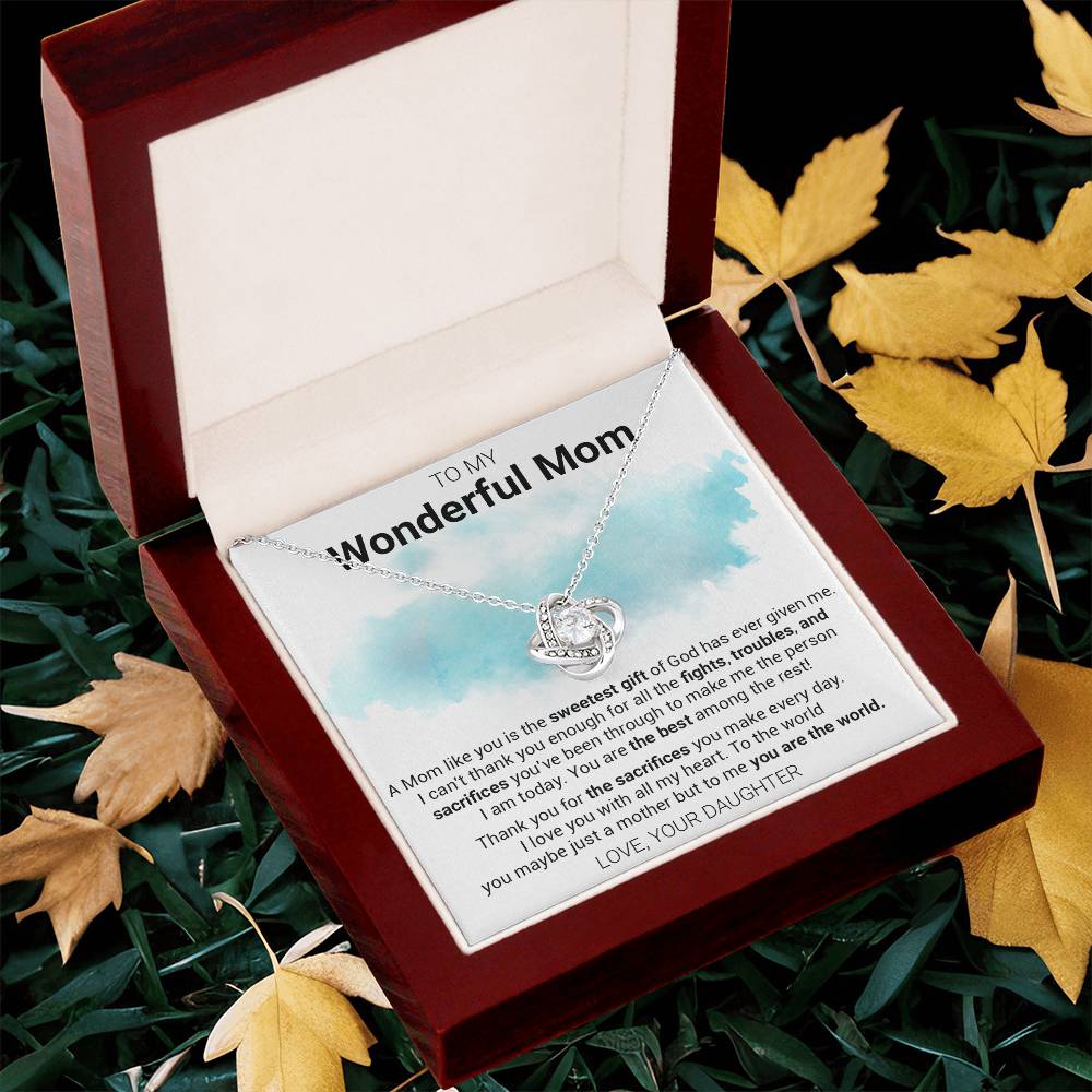 Gift For Mom - The Sweetest Love Knot Necklace