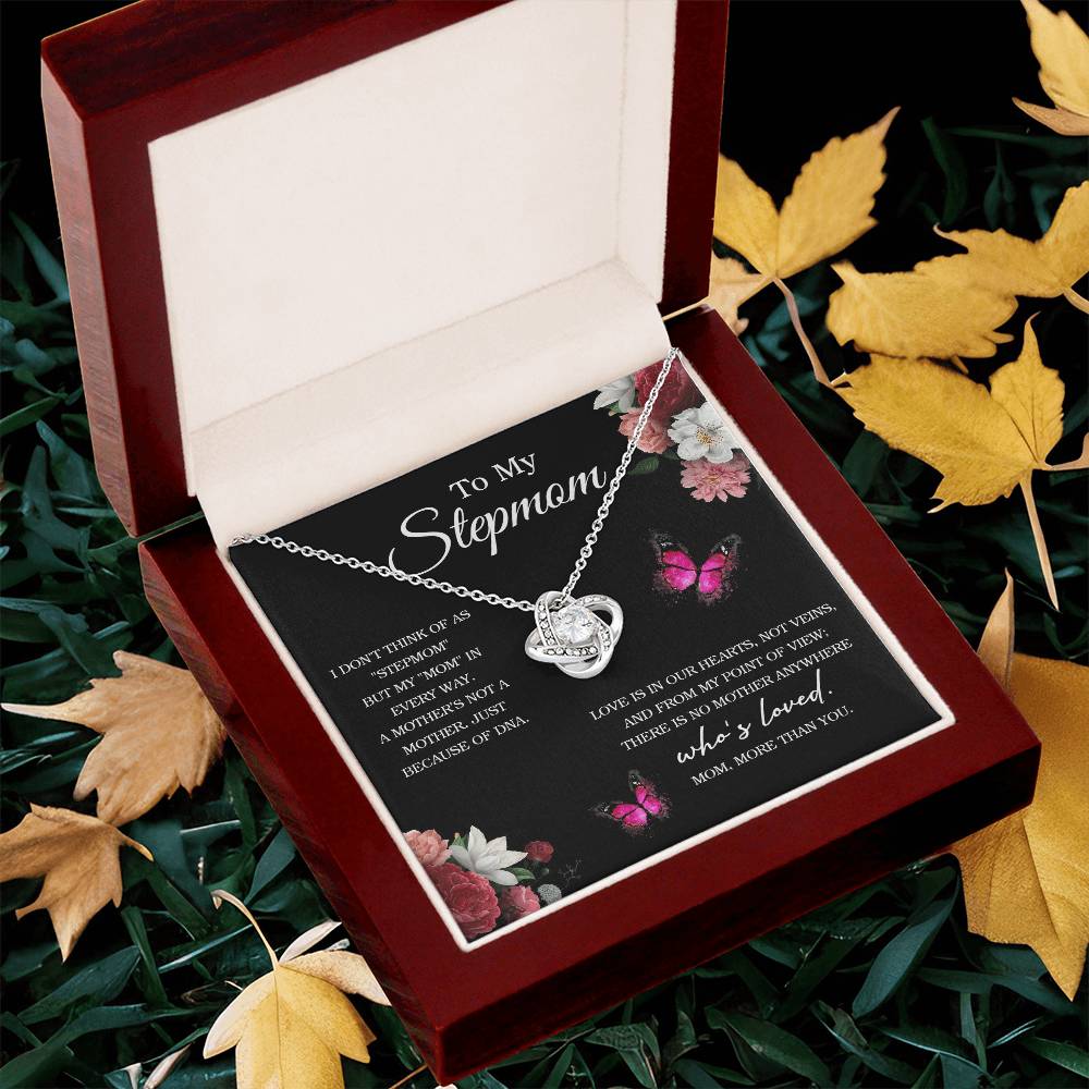 To My Stepmom Necklace Thank You Mom Jewelry Gift Mother's Day Gift Love Knot Necklace