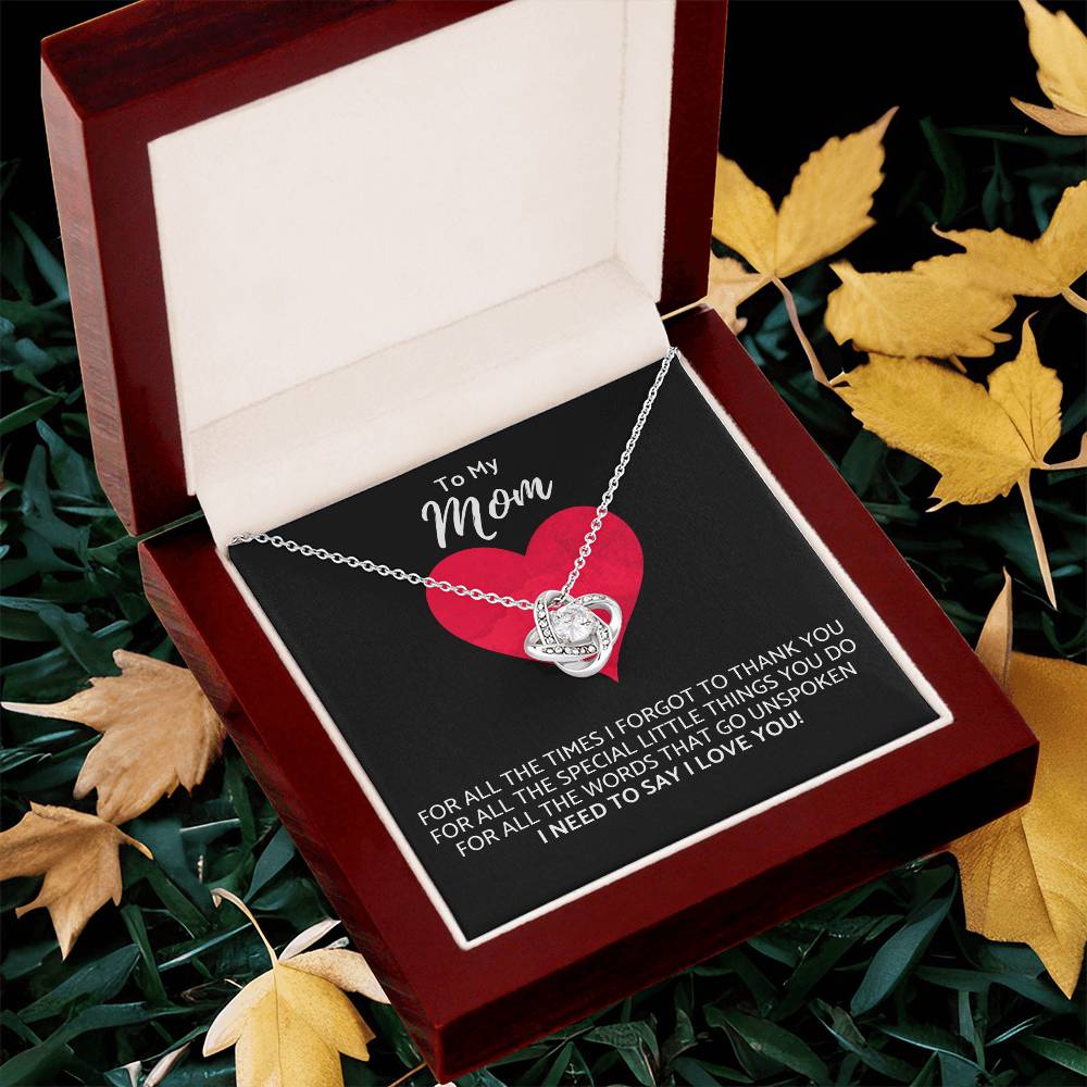 Premium Mother's Day Necklace Customize Gift For Your Loving Mom! ❤️ 1 Love Knot Necklace