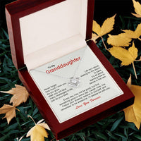 To My Granddaughter Love Knot Necklace