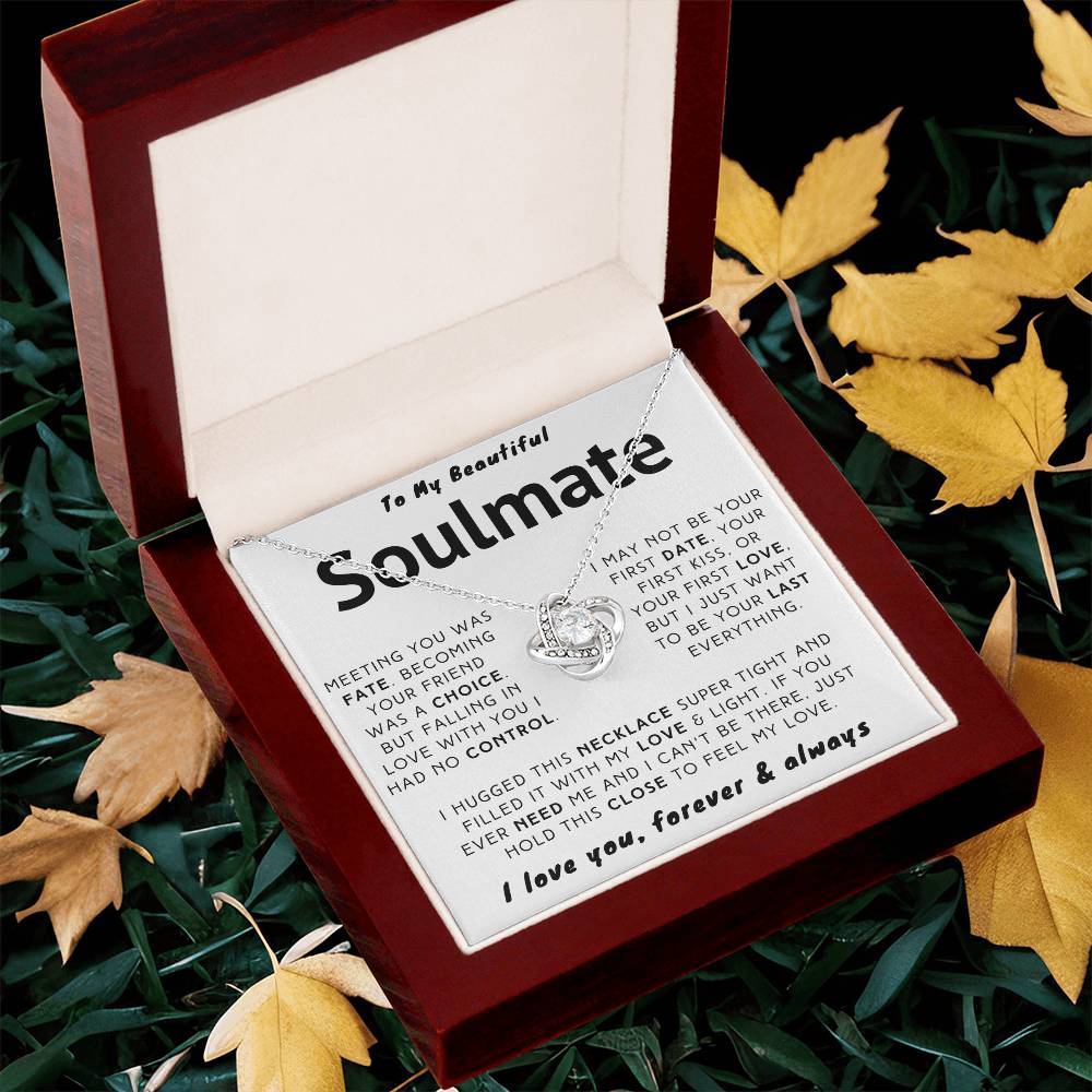 My Beautiful Soulmate Necklace - I Just Want To Be Your Last Everything 188.Lk.006-1 Love Knot Necklace