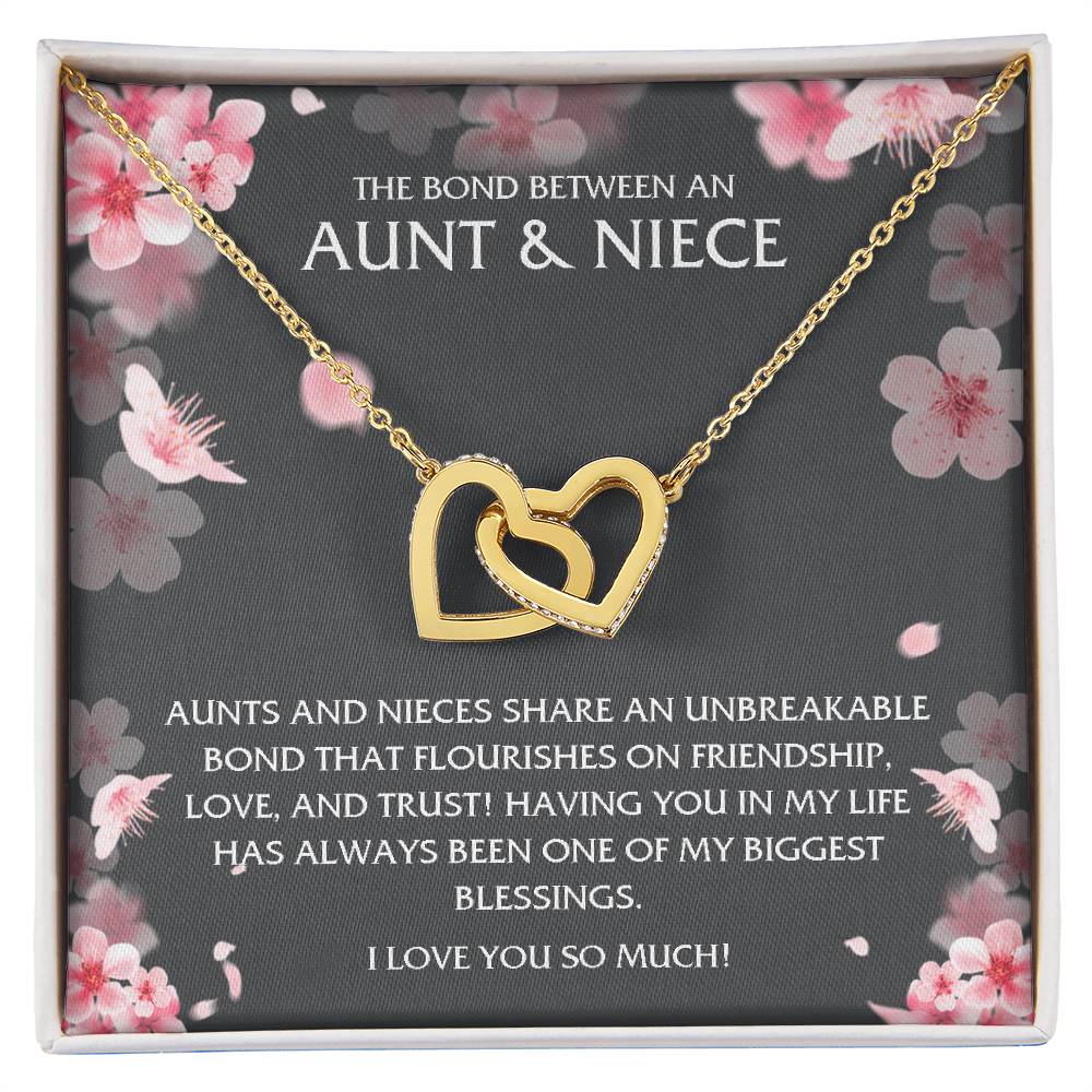 Aunt-Niece Interlocking Hearts Necklace Aunt-Niece Gift Personalized Aunt-Niece Jewelry Aunt-Niece Aunt Jewelry Custom Gift For Aunt