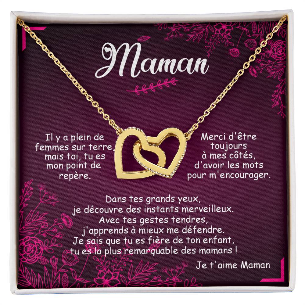 Maman Remarquable Cœurs Entrelacés Interlocking Hearts Necklace
