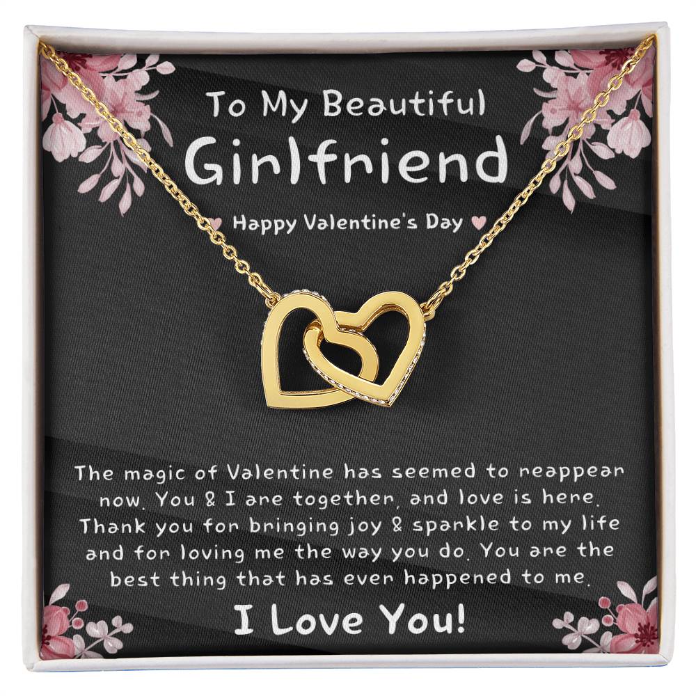 Valentine'S Day Gift For Girlfriend Girlfriend Gift Necklace Gift For Girlfriend Unique Valentine'S Day Gift For Her Jewelry Gift Interlocking Hearts Necklace