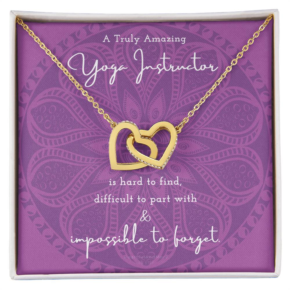 Gift For Yoga Instructor Yoga Instructor Appreciation Gift A Truly Amazing Yoga Instructor Gift Interlocking Hearts Necklace