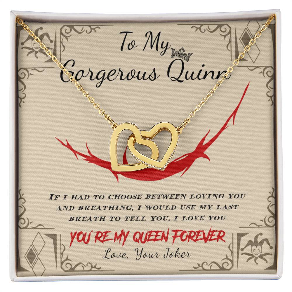 To My Gorgerous Quinn Interlocking Hearts Necklace