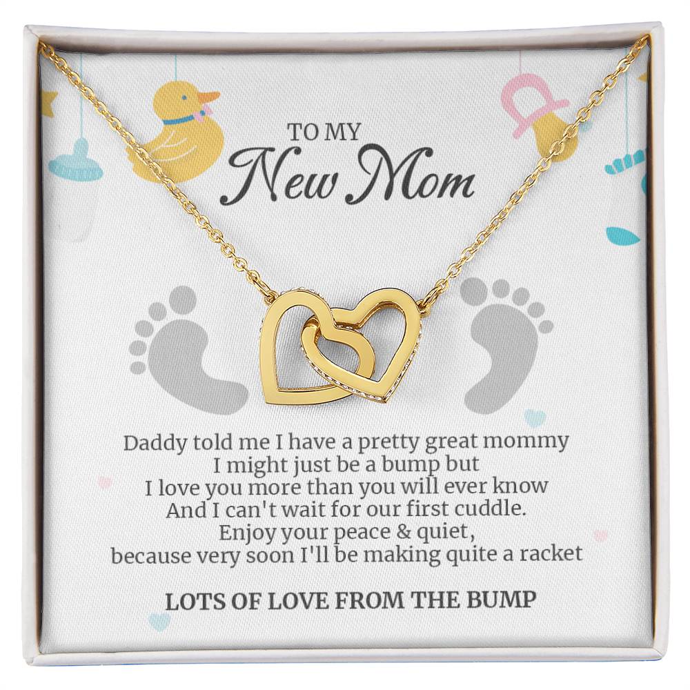 Lots Of Love From The Bump Interlocking Hearts Necklace
