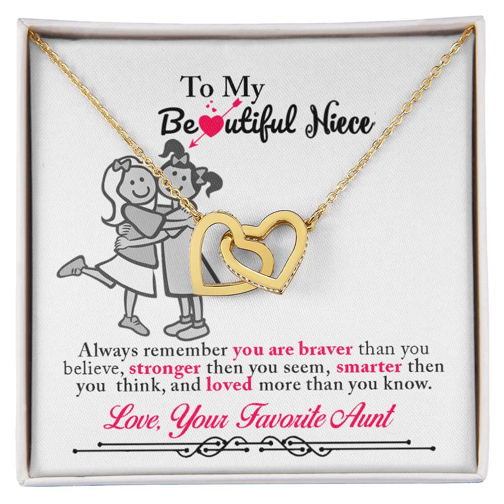 To My Aunt Necklace Aunt Necklace Aunt Jewelry Aunt Appreciation Gift For Aunt Auntie Gift Aunt Birthday Gift Interlocking Hearts Necklace